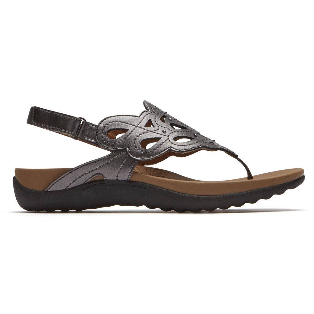 Rockport Women's Ridge Sling Sandals - Silver - USA (2859BXGFQ)